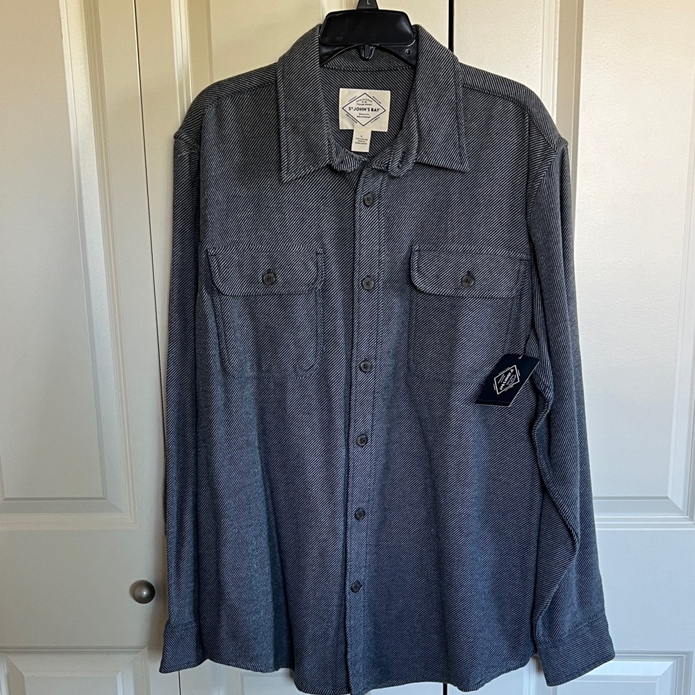 St. John's Bay Gray Casual Button Down Shirt
